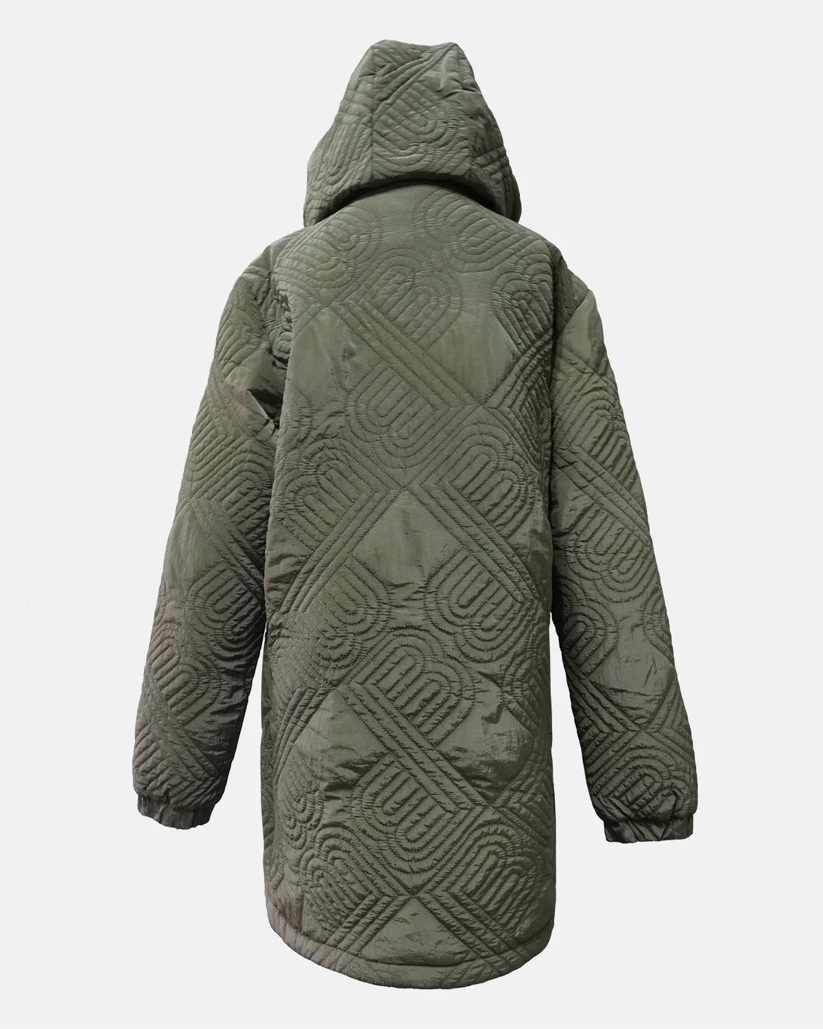 Women's Quilted Long Coat - Image 3